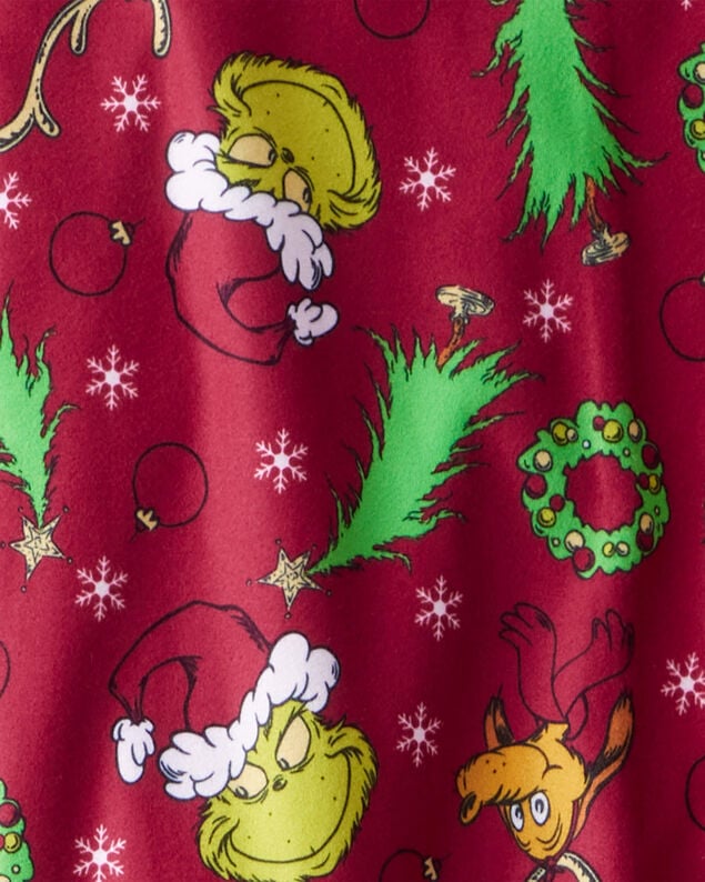 Product image 2 of Kid Dr. Seuss™ The Grinch Print Fleece Long-Sleeve Loose Fit 2-Piece Pajamas - Red