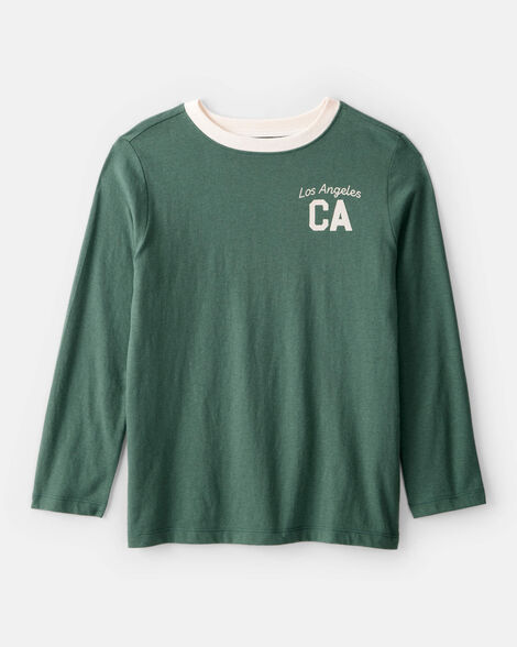 kid los angeles long-sleeve graphic tee - green