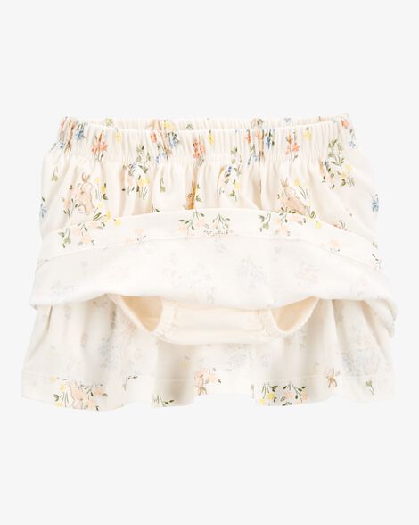  Product image 2 of Baby 2-Piece Bunny Floral Skort Outfit Set - Blue/Ivory
