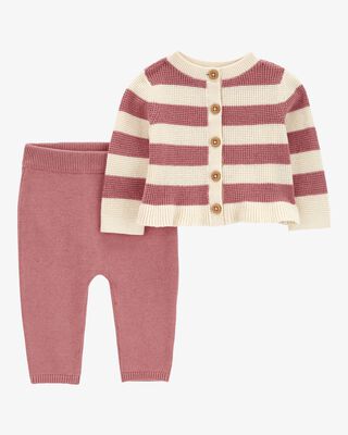 Product image 1 of Baby 2-Piece Striped Cardigan & Pant Set
