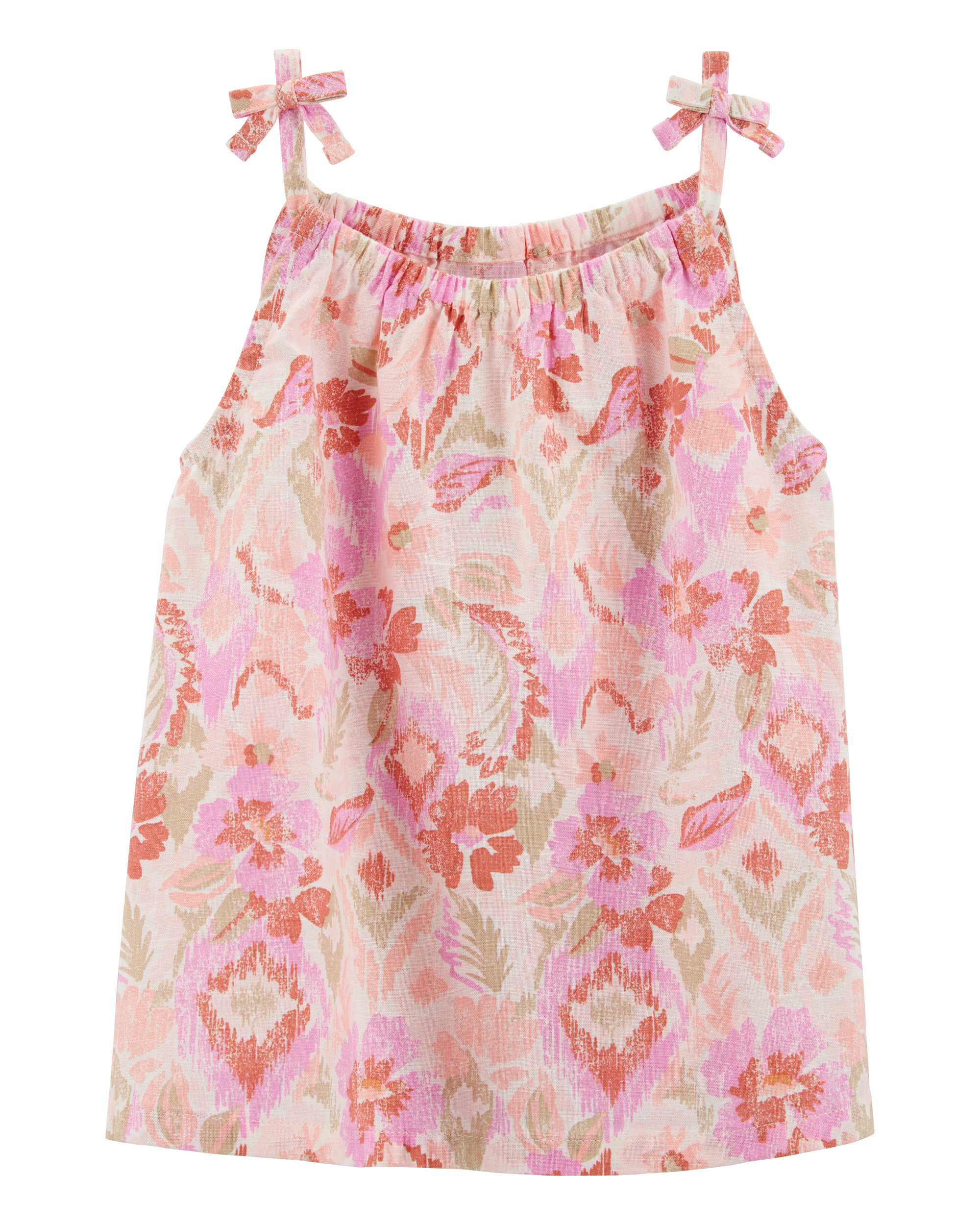Toddler Floral Print Tank - Pink