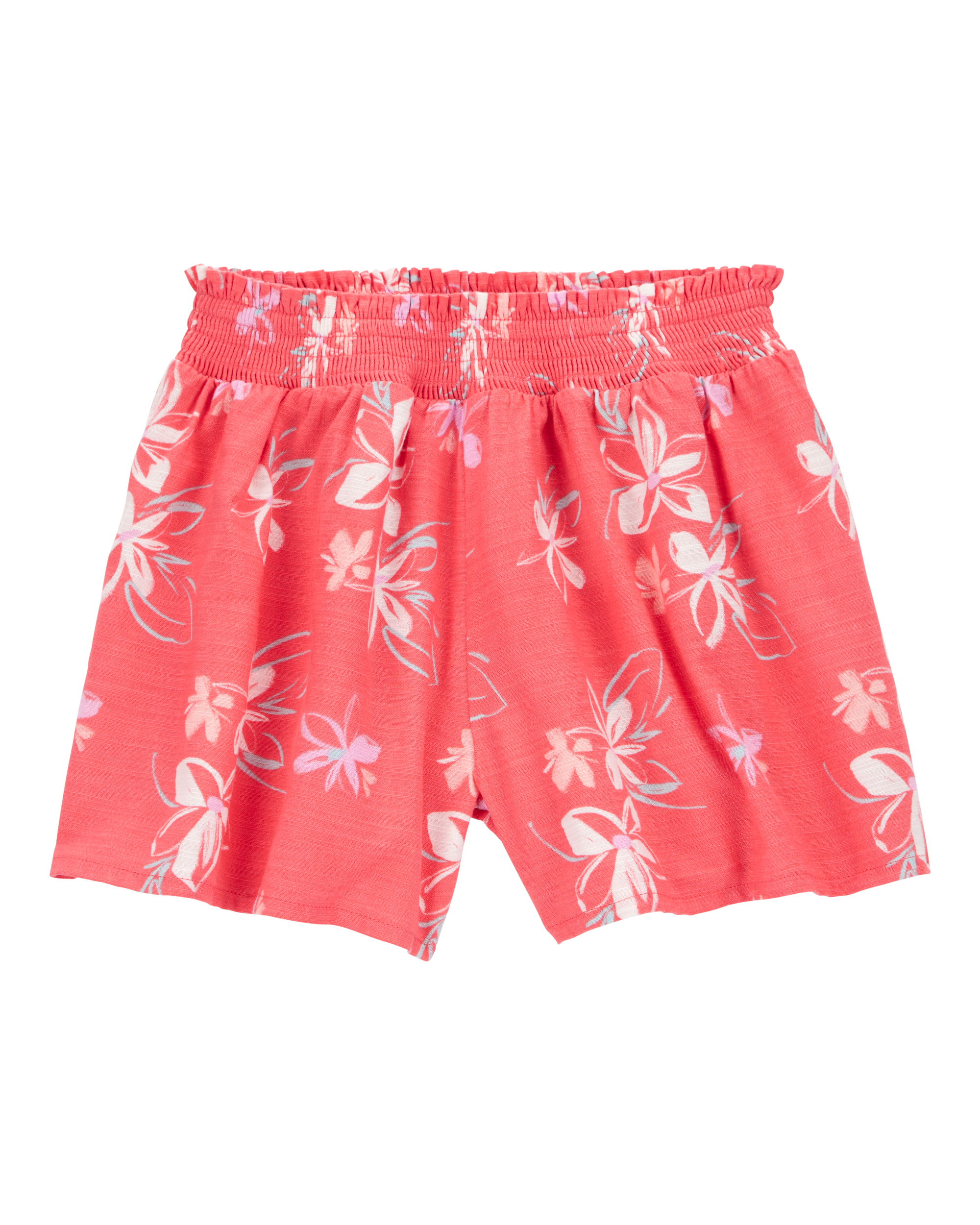 Kid Floral Linen Look-Alike Flowy Pull-On Shorts