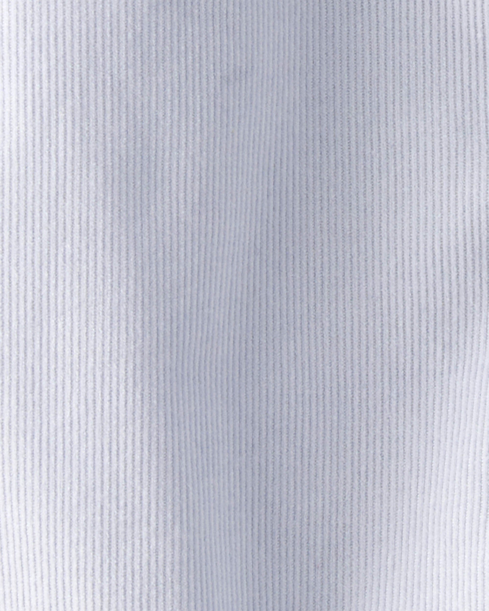 Baby Boy Corduroy Long-Sleeve Button-Down Bodysuit - Blue