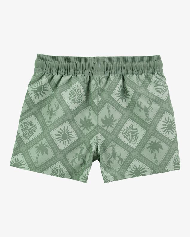 Product image 2 of Toddler Boy Geometric Swim Trunks - Green