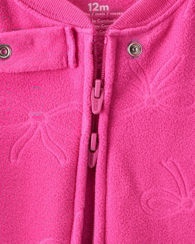 Toddler Girl Ballet Print 100% Cotton Long-Sleeve 4-Piece Pajamas - Pink/White
