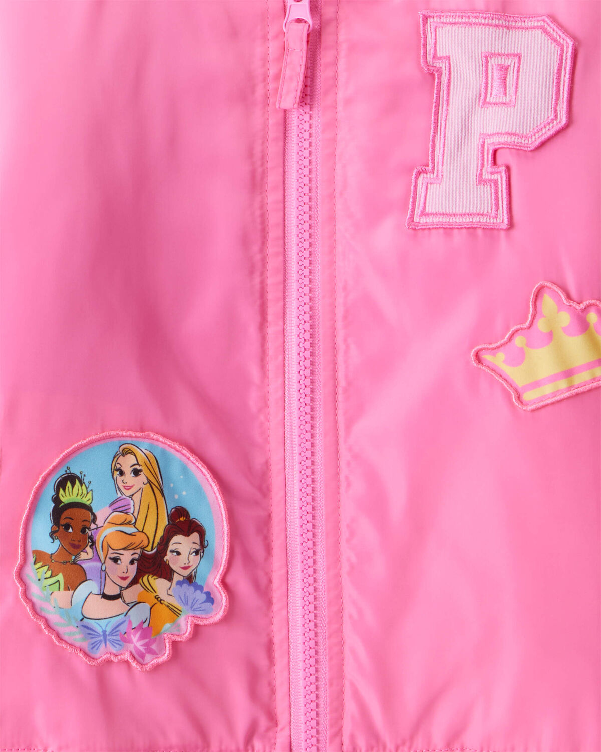 Puffer Jacket Disney Princess Quilted Varsity Jacket Disney
