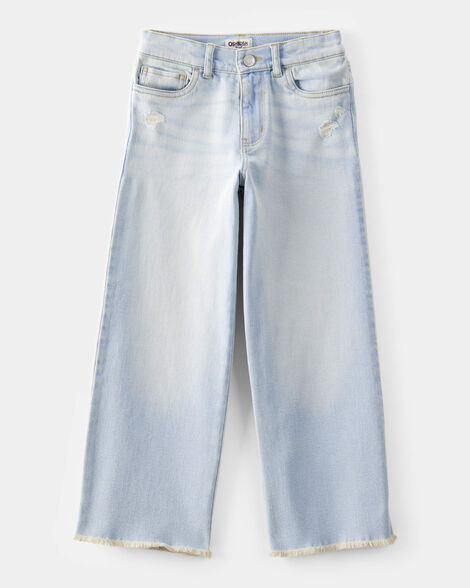 Product image 1 of Kid High Rise Baggy Wide Leg Jeans - Lily Light Denim Wash
