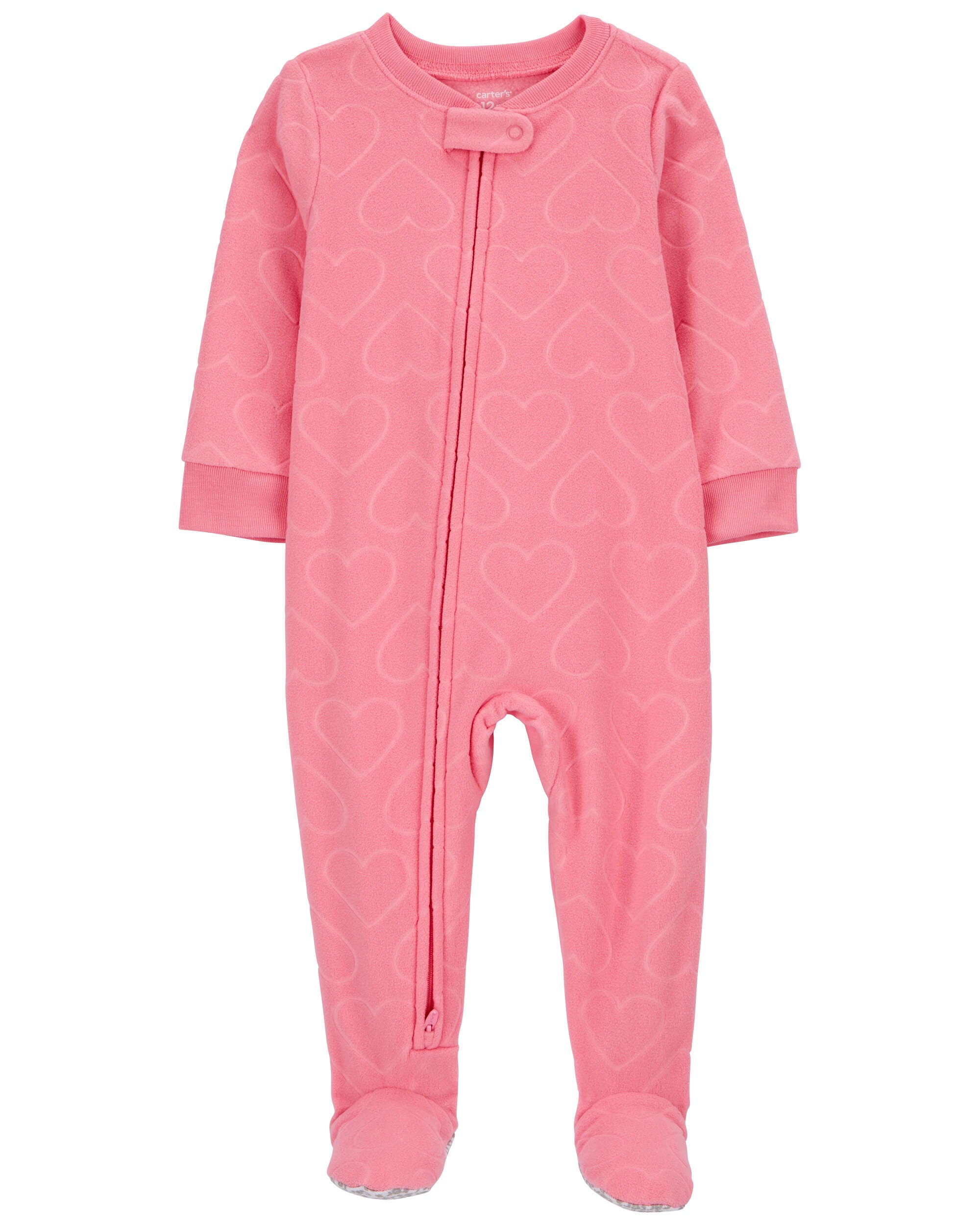 Baby 1 Piece Heart Fleece Footie Pajamas Carter s Carter s