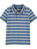 Blue - Baby Striped Jersey Polo, Selected