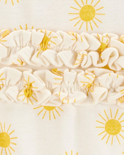  Product image 3 of Baby Sun Cotton Short-Sleeve Romper - Cream