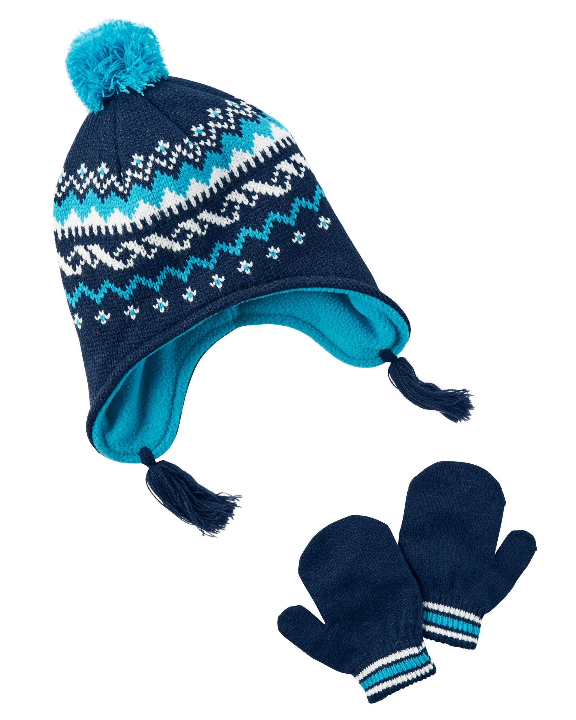 toddler boy hat and glove set