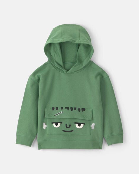 toddler boy frankenstein halloween hoodie - green