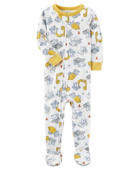1-Piece Construction Snug Fit Cotton PJs