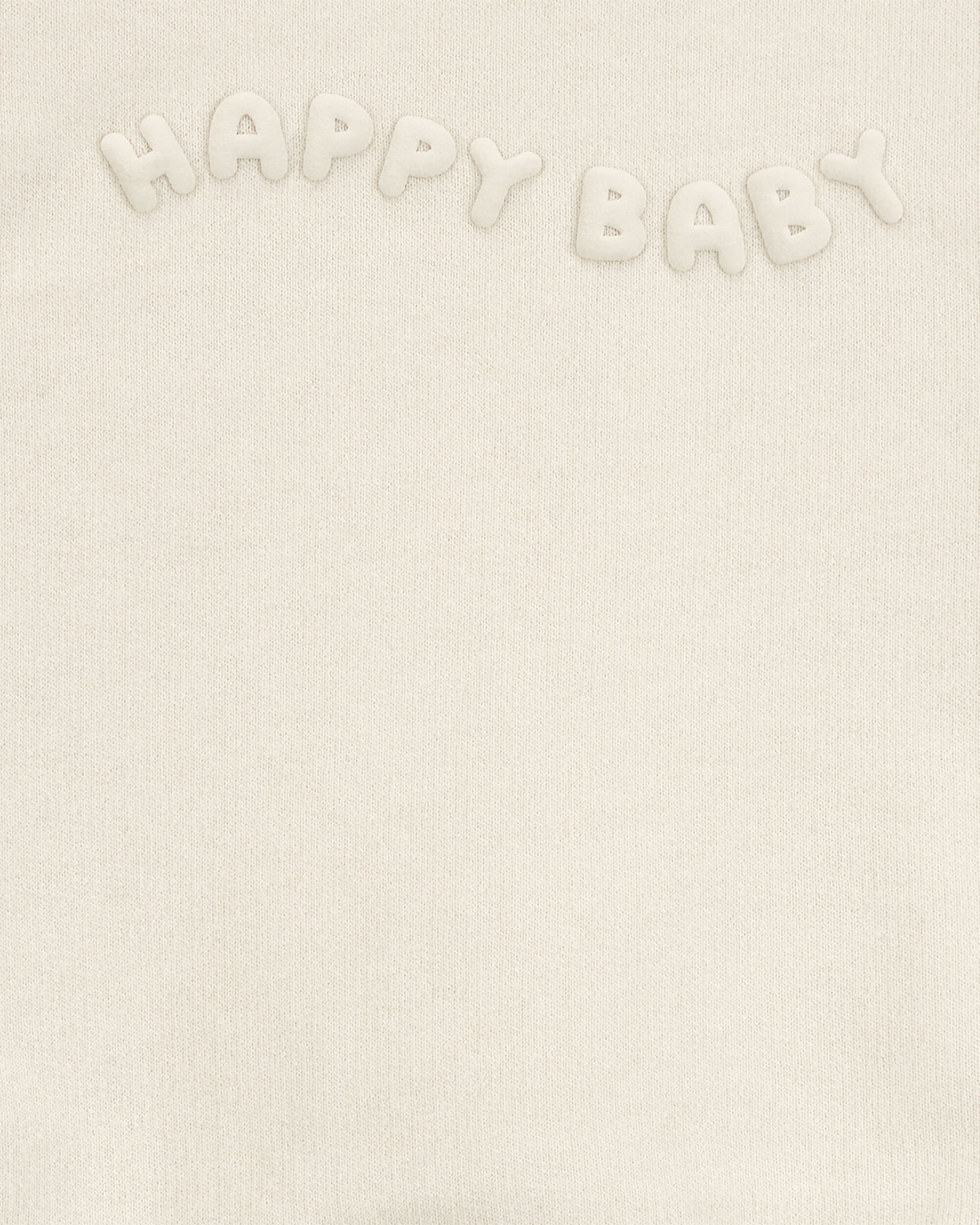 Baby Glitter Fleece Sweatshirt- Ivory