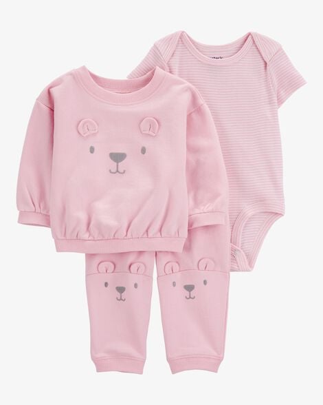 Product image 1 of Baby 3-Piece Bear Little Cardigan Set