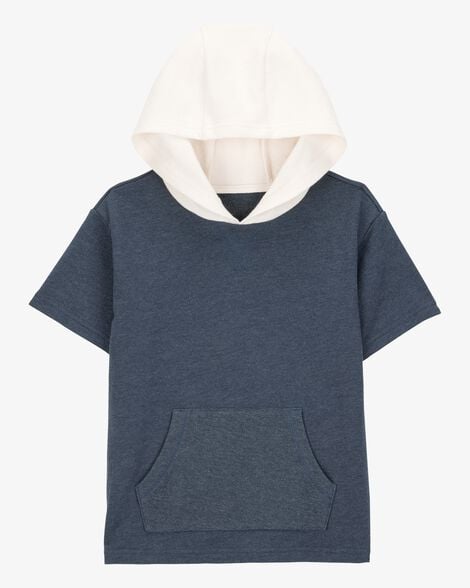 Product image 1 of Kid Hooded French Terry Short-Sleeve Tee - Grey
