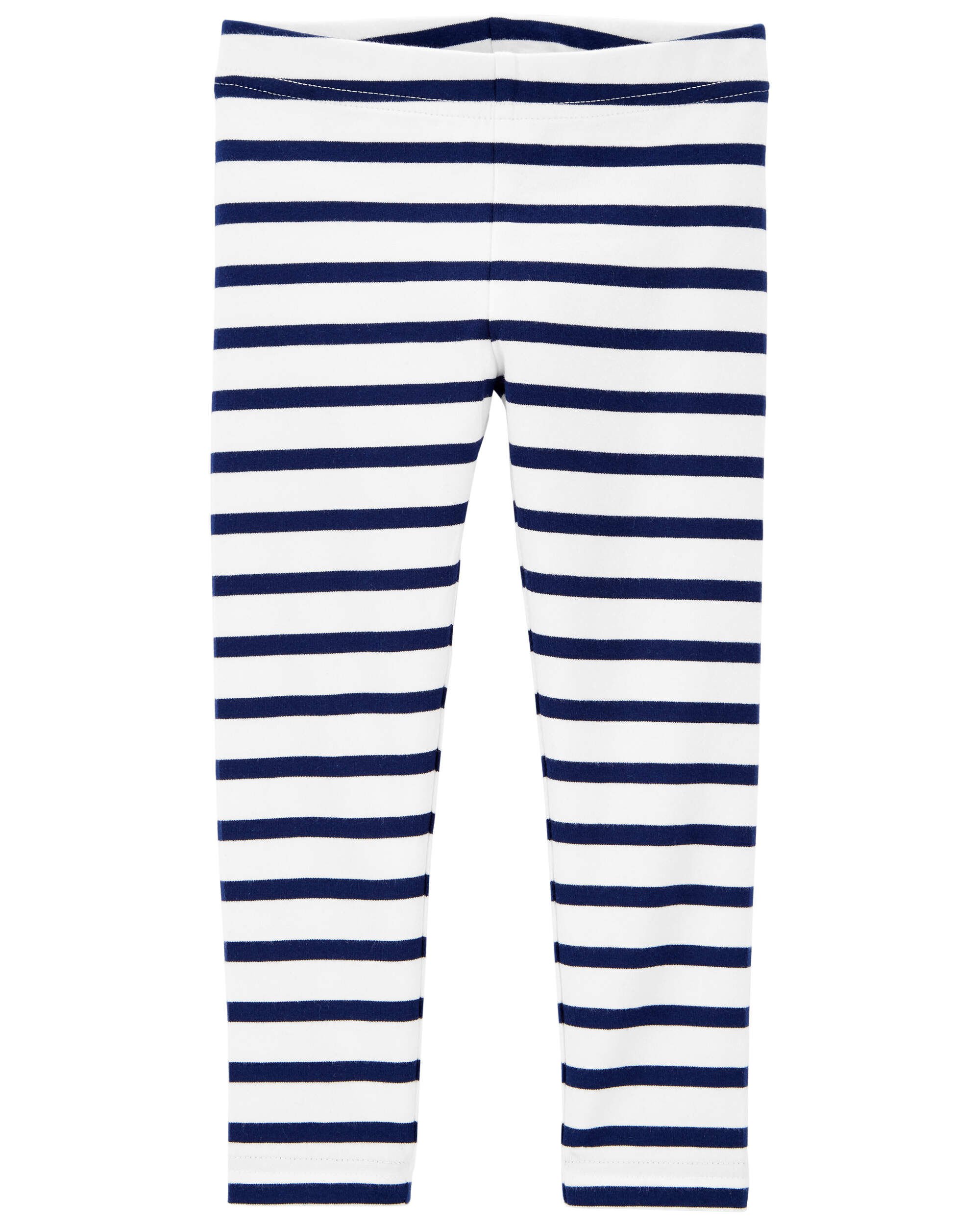 Toddler Cotton Striped Stretch Leggings