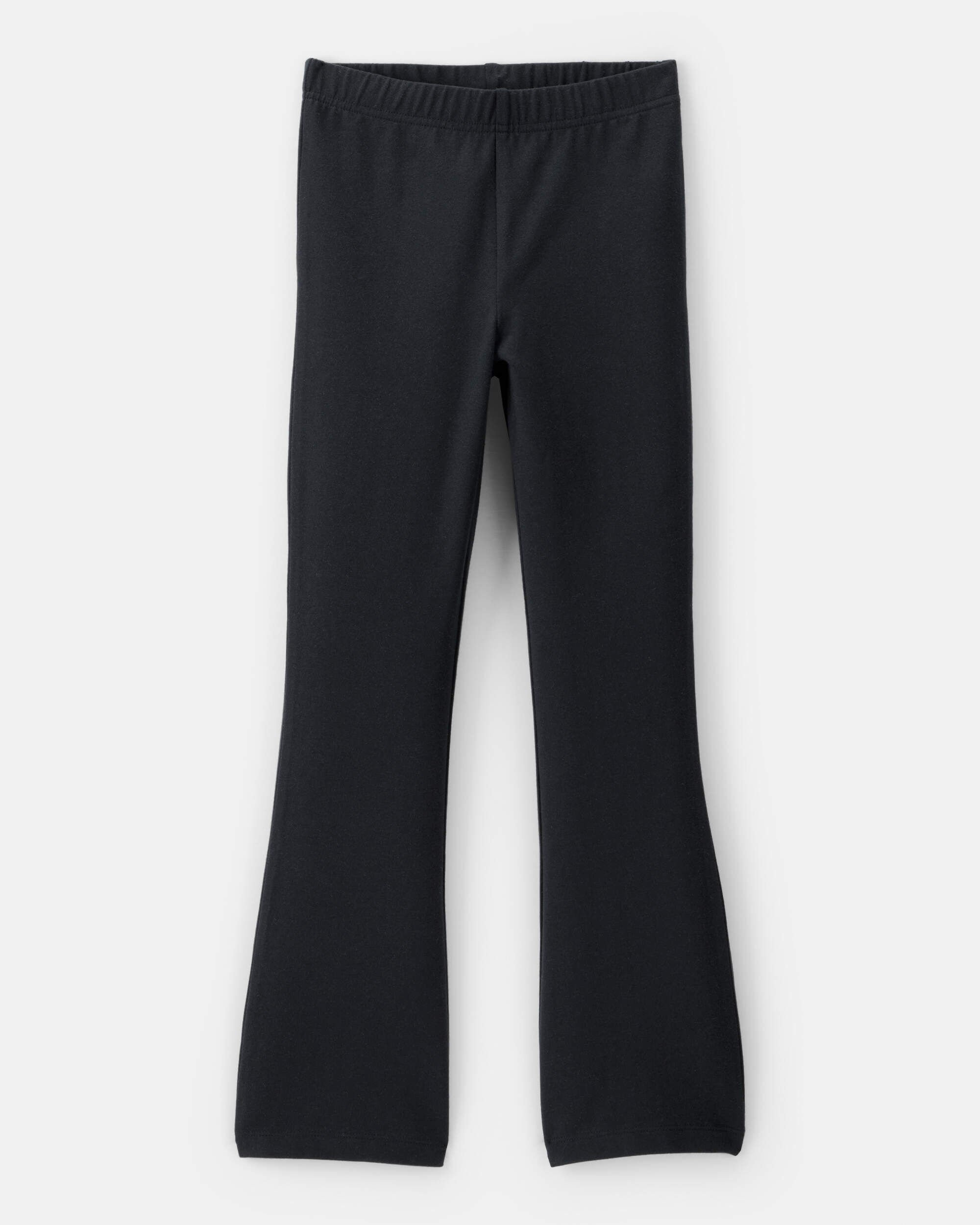 Kid Solid Cotton Flare Stretch Leggings