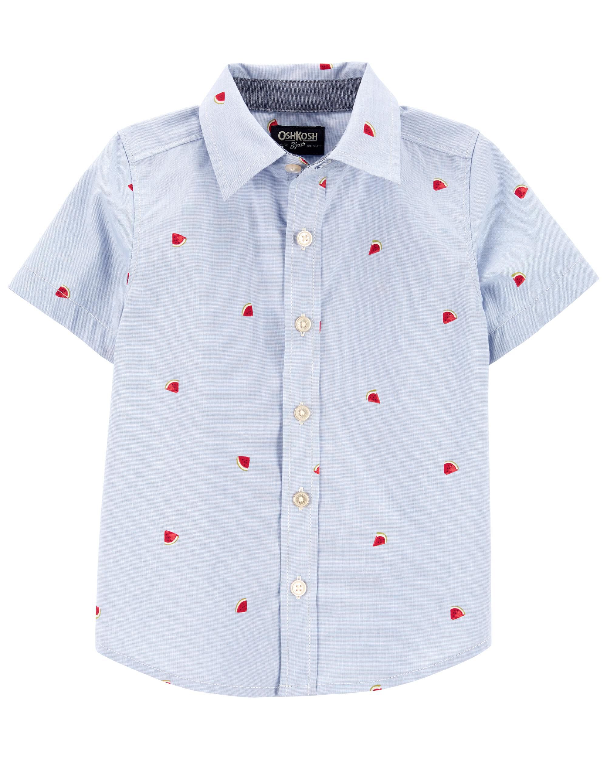 Toddler Watermelon Print Button-Front Shirt - OshKosh | Carter's