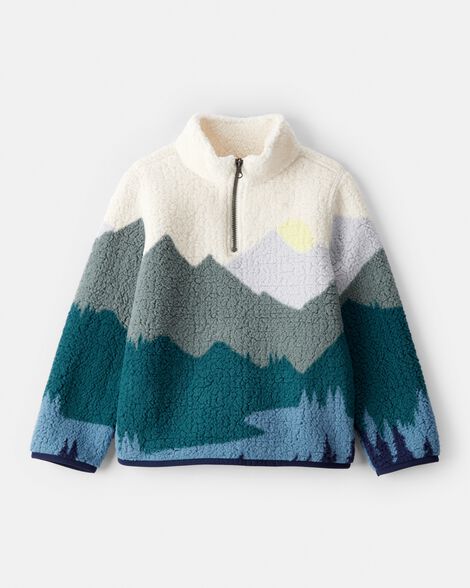 Boys Mountain Quarter-Zip Sherpa Pullover