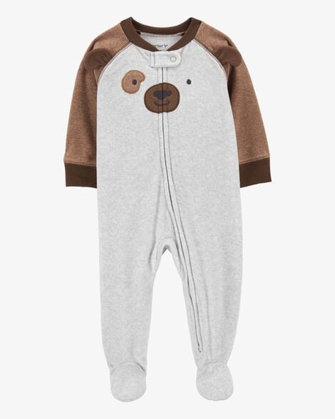 Product image 1 of Baby Dog Fleece Zip-Up Footie Sleep & Play Pajamas