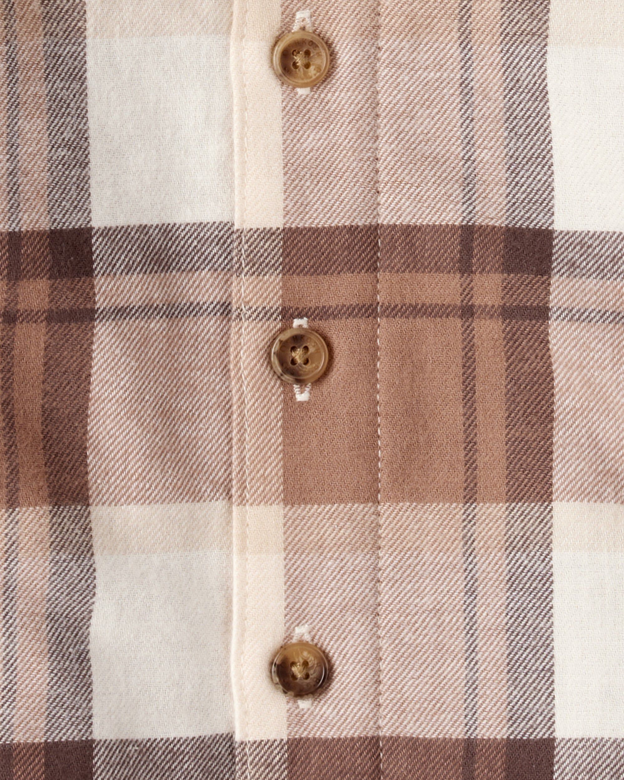 Toddler Boy Flannel Long-Sleeve Jacket - Brown