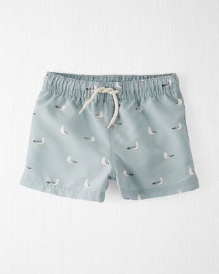Product image 1 of Toddler Recycled Seagull-Print Swim Trunks