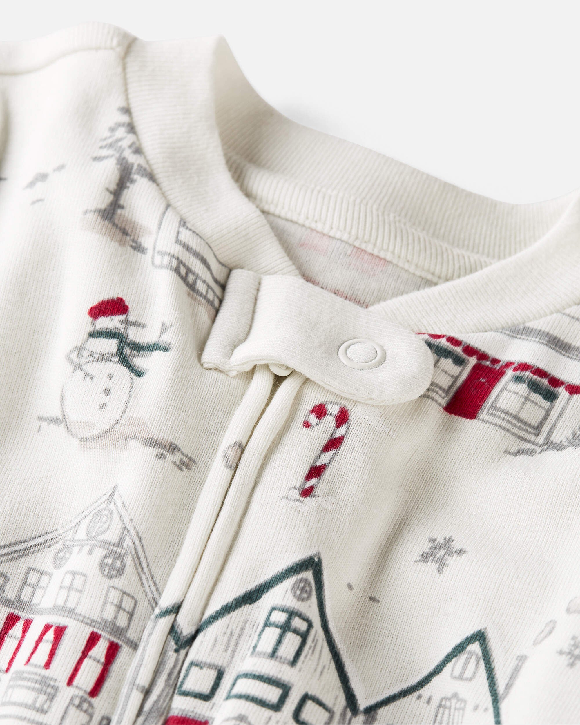 Baby Organic Cotton Sleep & Play Pajamas in Winter Village