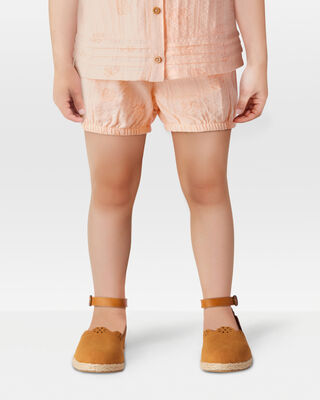 Product image 2 of Toddler Seashell Pull-On Cotton Shorts - Coral