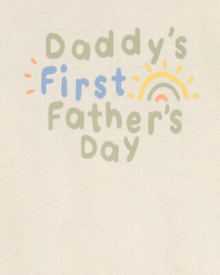 Product image 2 of Baby 1st Father's Day Short-Sleeve Bodysuit - Ivory
