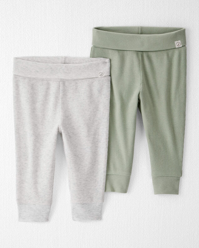 Product image 1 of Baby Girl 2-Pack Organic Cotton Grow-With-Me Joggers