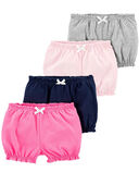 Multi - Baby 4-Pack Bubble Shorts Set, Selected