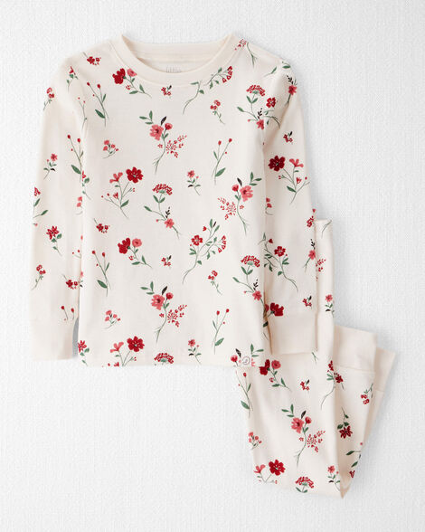 Toddler Girl 2-Piece Organic Cotton Pajamas in Rosethorn Hollow