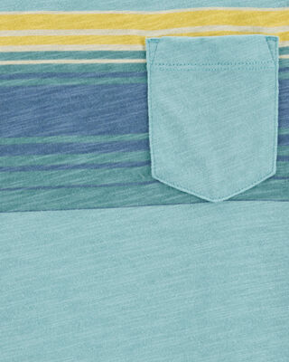 Product image 2 of Kid Striped Front-Pocket Tank - Green