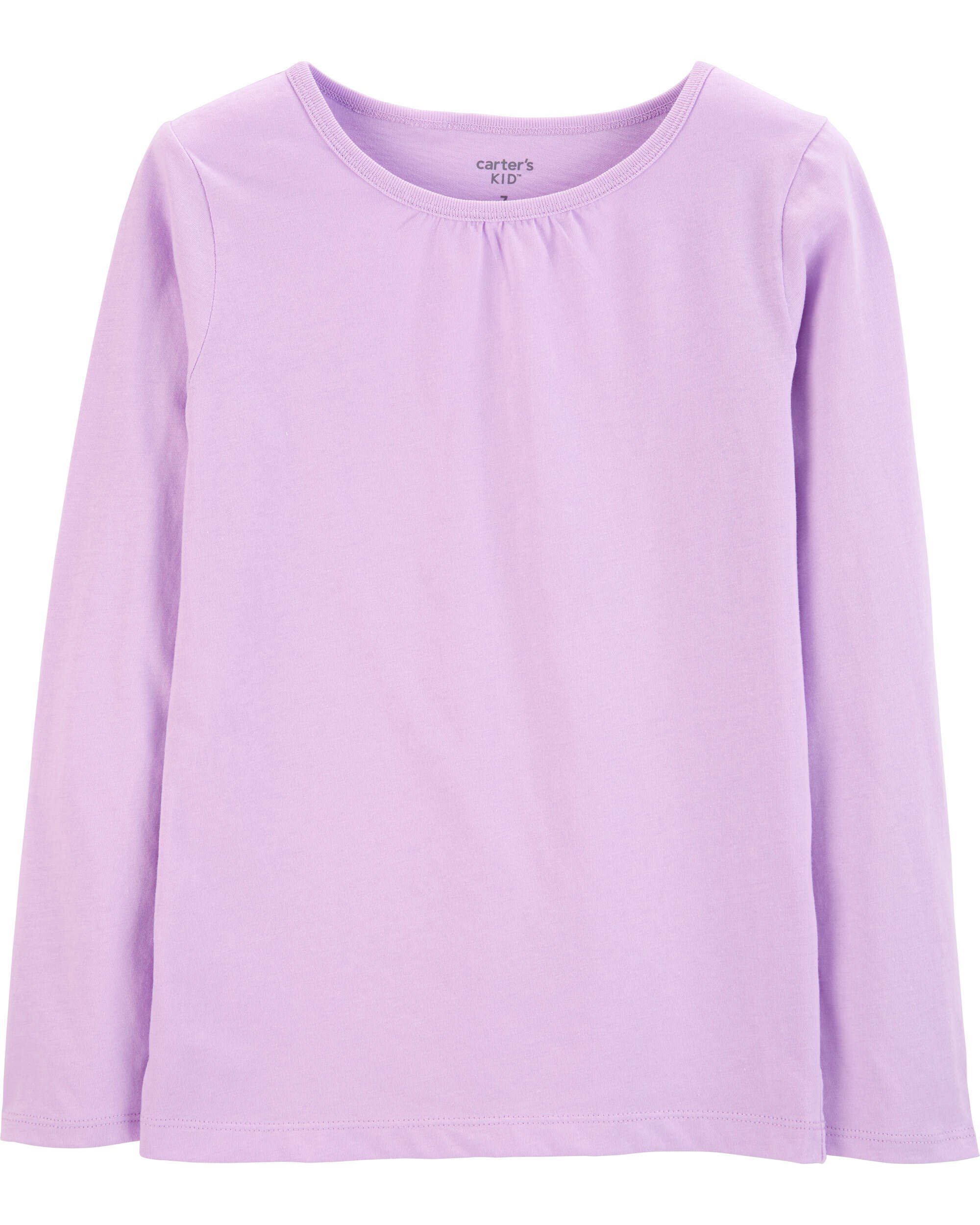 Kid Long-Sleeve Cotton Tee - Carter's | Carter's