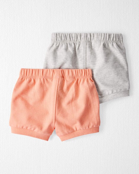  Product image 3 of Baby 2-Pack Organic Cotton French Terry Shorts