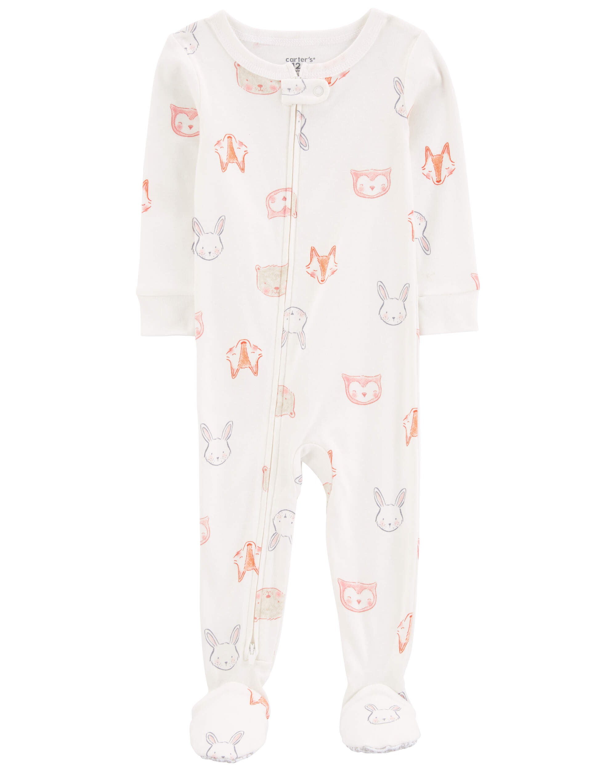 Baby 1 Piece Animals 100 Snug Fit Cotton Footie Pajamas