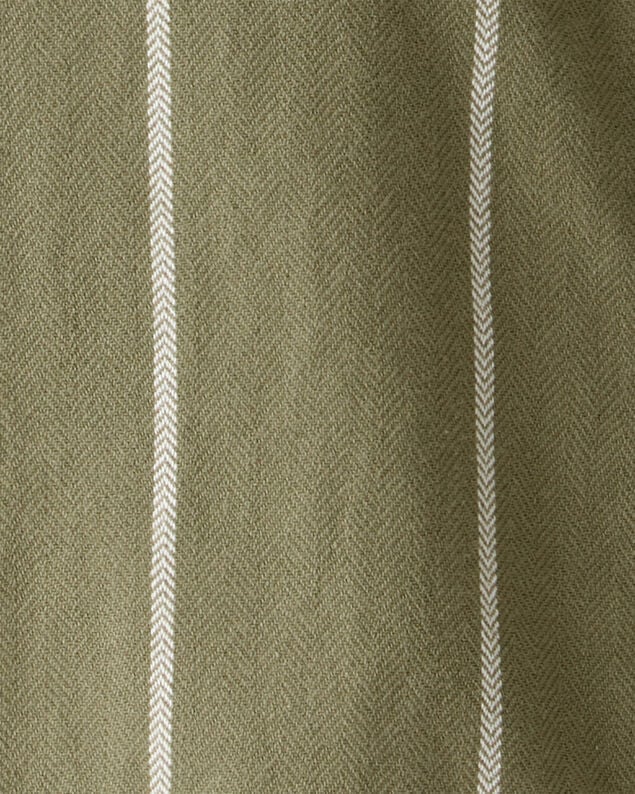 Product image 2 of Boys Striped Cotton Long-Sleeve Button-Down Shirt - Green