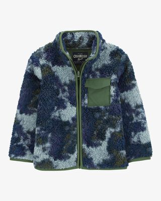 Product image 1 of Toddler Tie Dye Fleece Knit Jacket - Navy