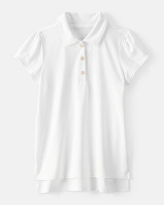 Kid Pique Uniform Polo Shirt - White