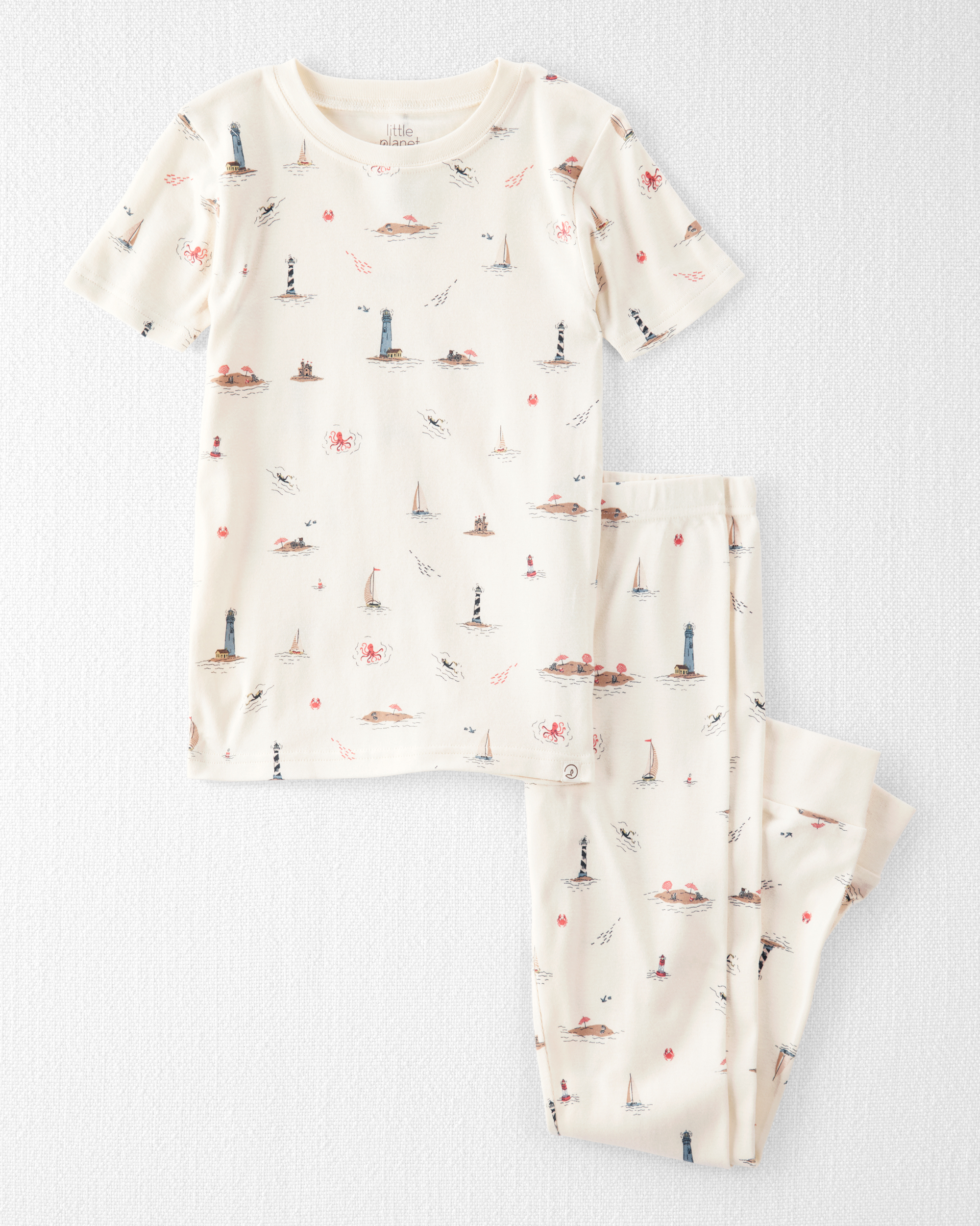 Kid Organic Cotton Pajamas Coastal Vacation