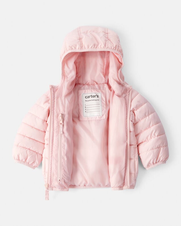 Product image 2 of Baby Hooded Puffer Jacket - Pink