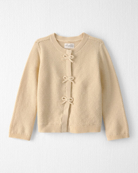 Toddler Girl Organic Cotton Sweater Knit Cardigan