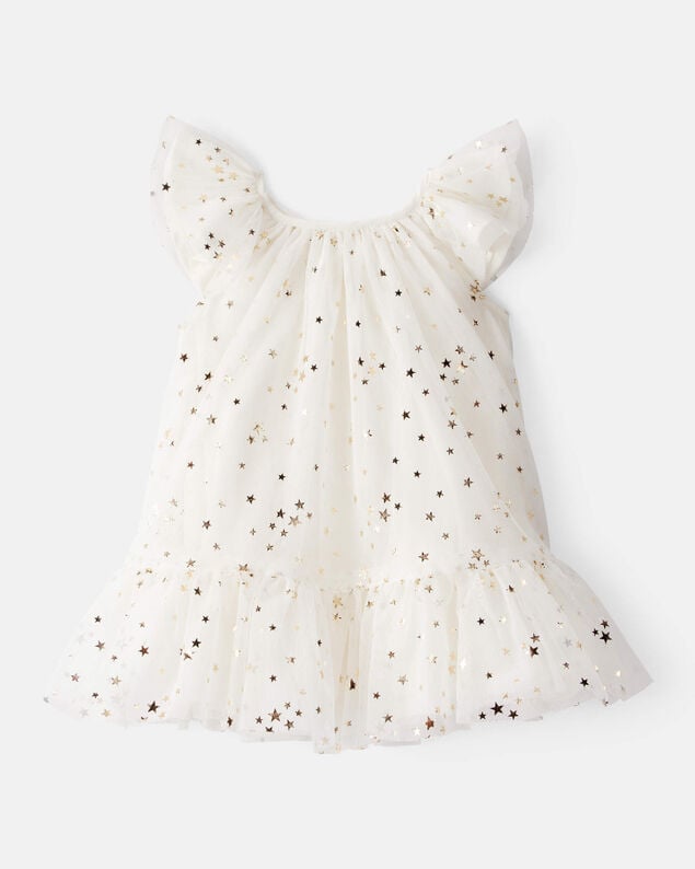 Baby Girl 3-Piece Thanksgiving Print Dress Set - White/Brown