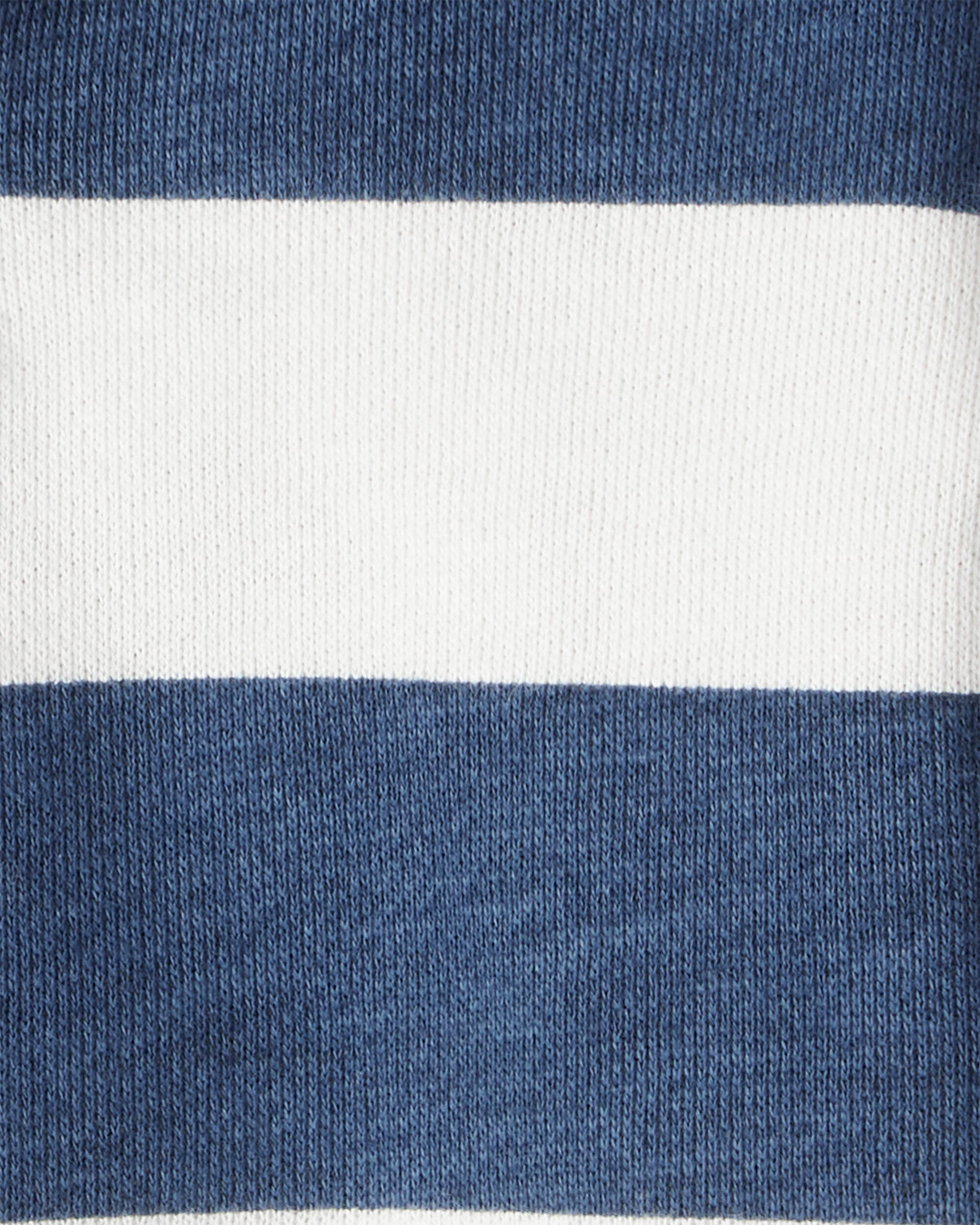 Baby Organic Cotton Henley Top in Stripes