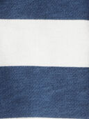 Baby Organic Cotton Henley Top in Stripes