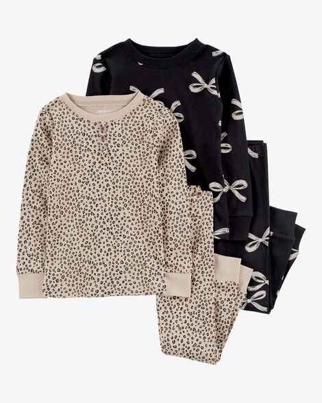  Product image 1 of Baby 4-Piece Leopard 100% Snug Fit Cotton Pajamas