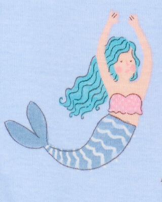 Product image 2 of Toddler Mermaid Print Snug Fit Cotton 4-Piece Pajamas