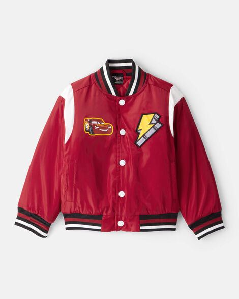 toddler boy ©disney/pixar cars long-sleeve bomber fashion jacket - red