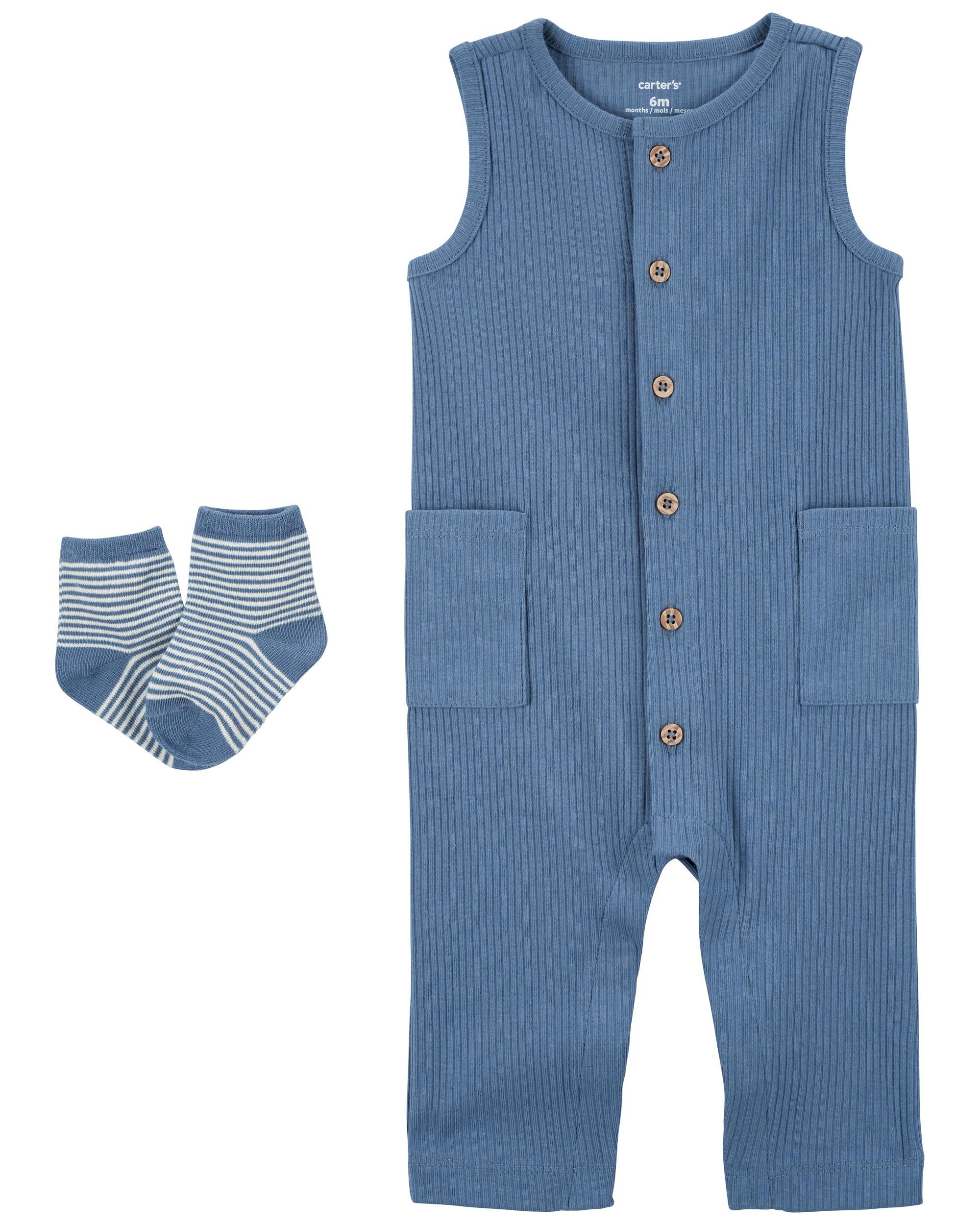 Baby 2 Piece Jumpsuit Socks Set